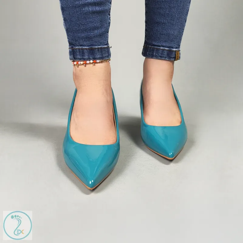 کفش مجلسی فیروزه ای