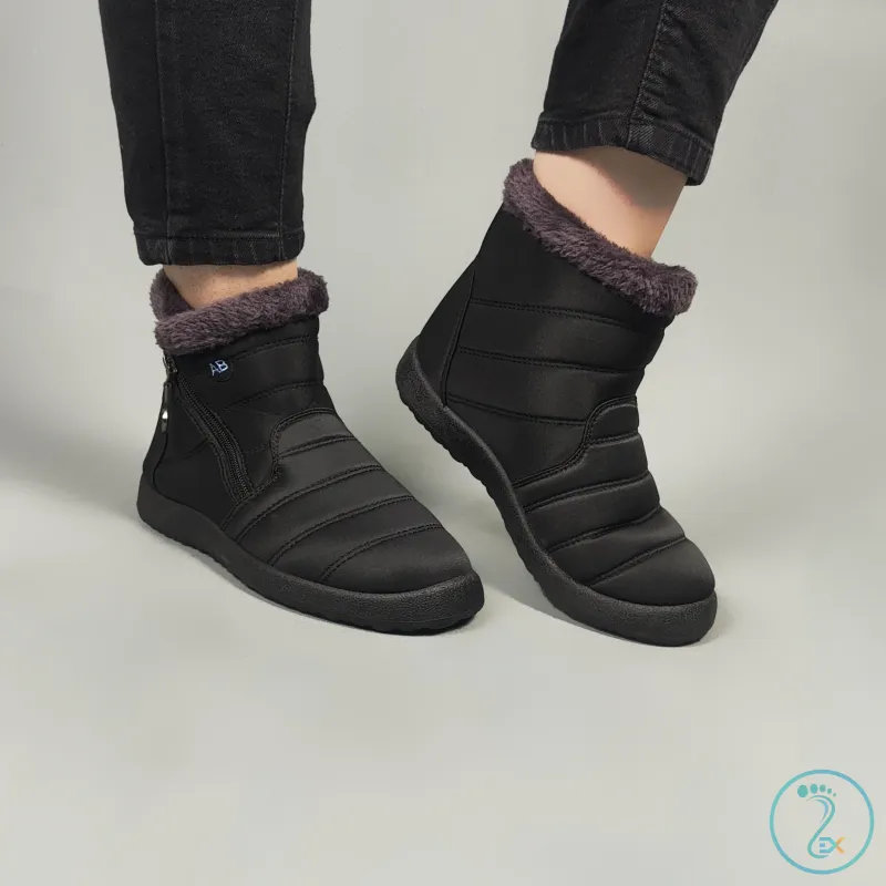 نیم بوت زیپی خزدار