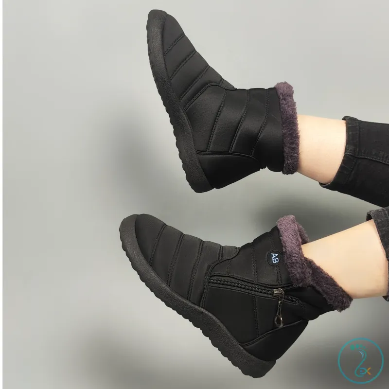 نیم بوت زیپی خزدار