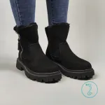 نیم بوت خزدار مشکی 9