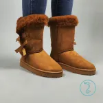 نیم بوت قهوه‌ای خزدار 13