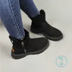 نیم بوت خزدار مشکی 14